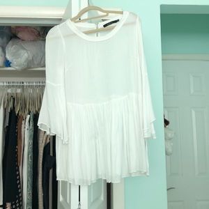 Cute White Sheer Beach Cover Up